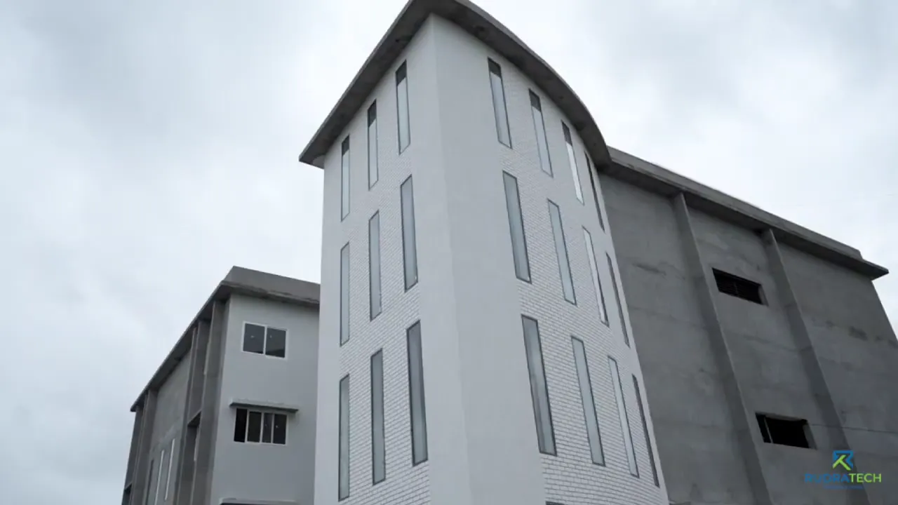 Curved Commercial Building by Rudratech — uPVC installation detail 1