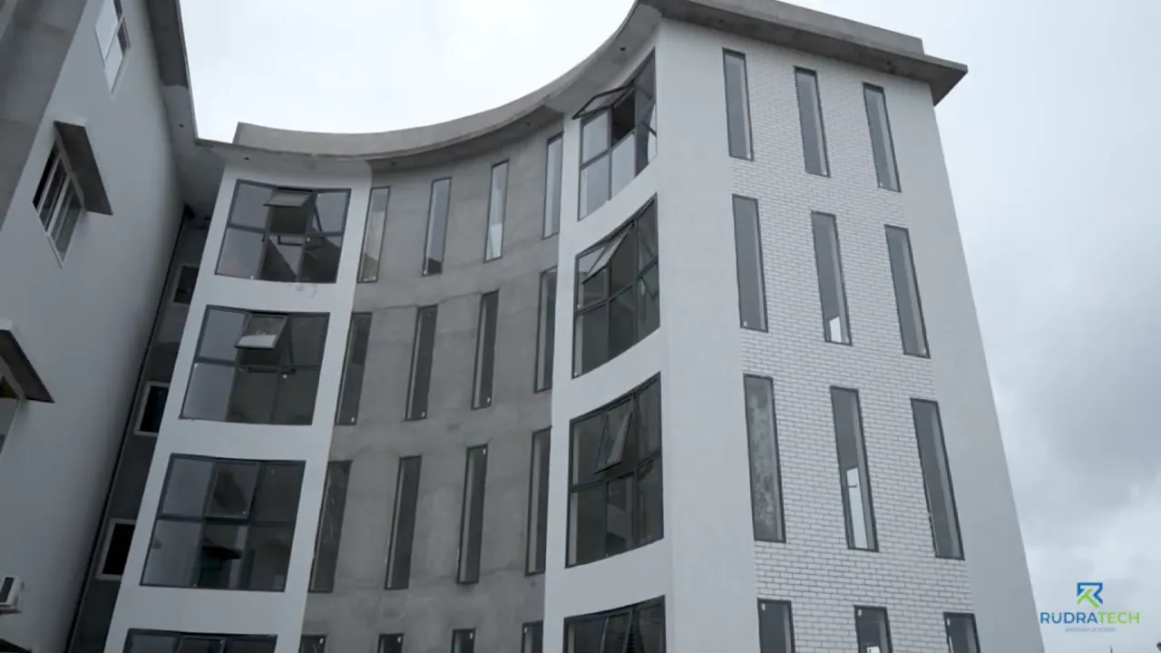 Curved Commercial Building by Rudratech — uPVC installation detail 2